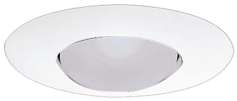 6 Inch White Open Recessed Fixture Trim For Br And Par Bulbs