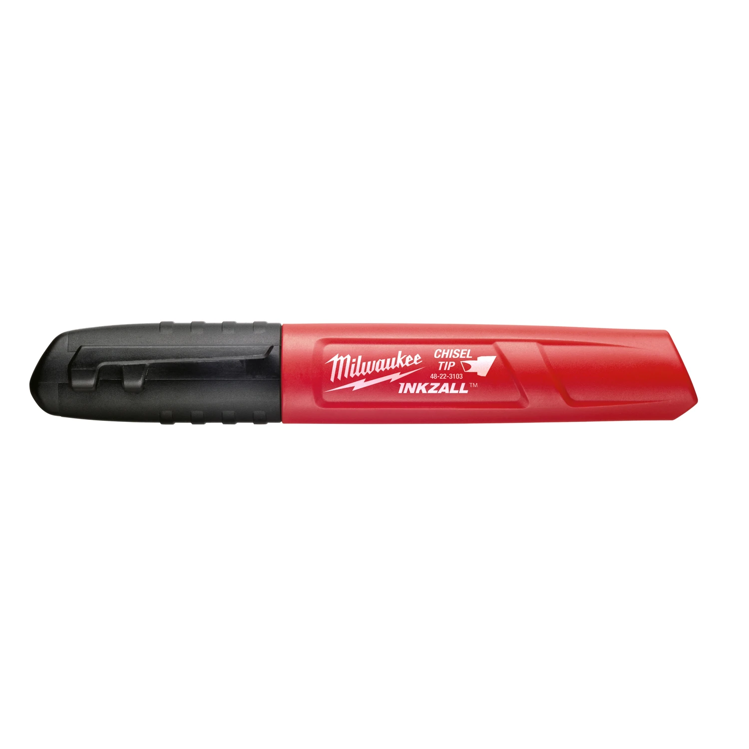 Inkzall Jobsite Marker, Medium Chisel Tip, Black