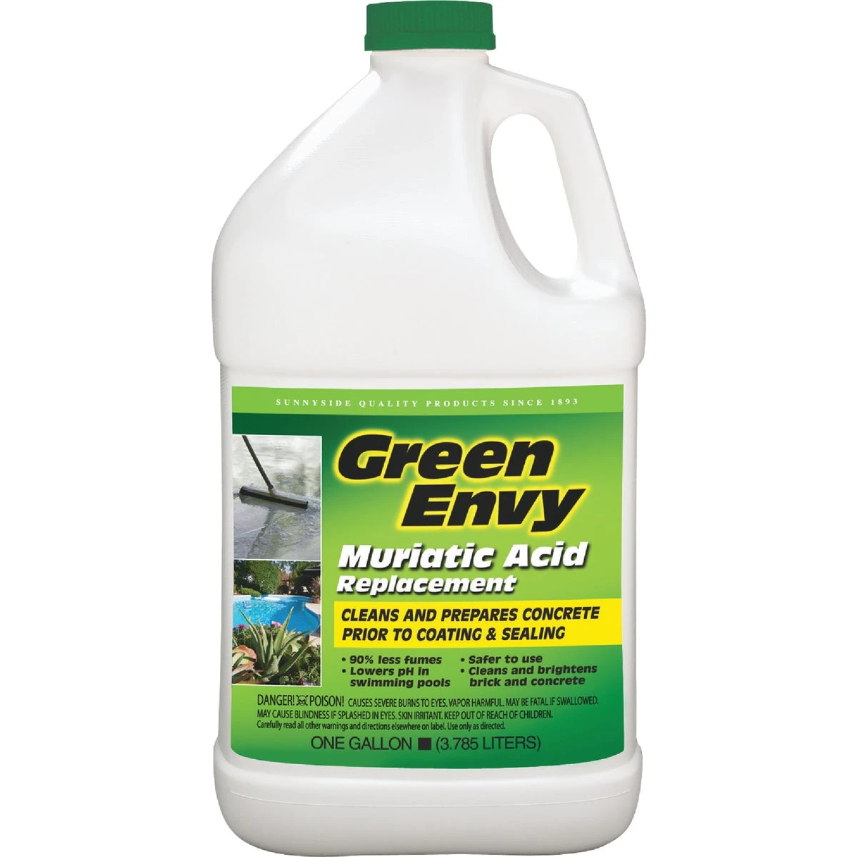 Green Envy Muriatic Acid, Cleans & Preps Concrete, Gallon