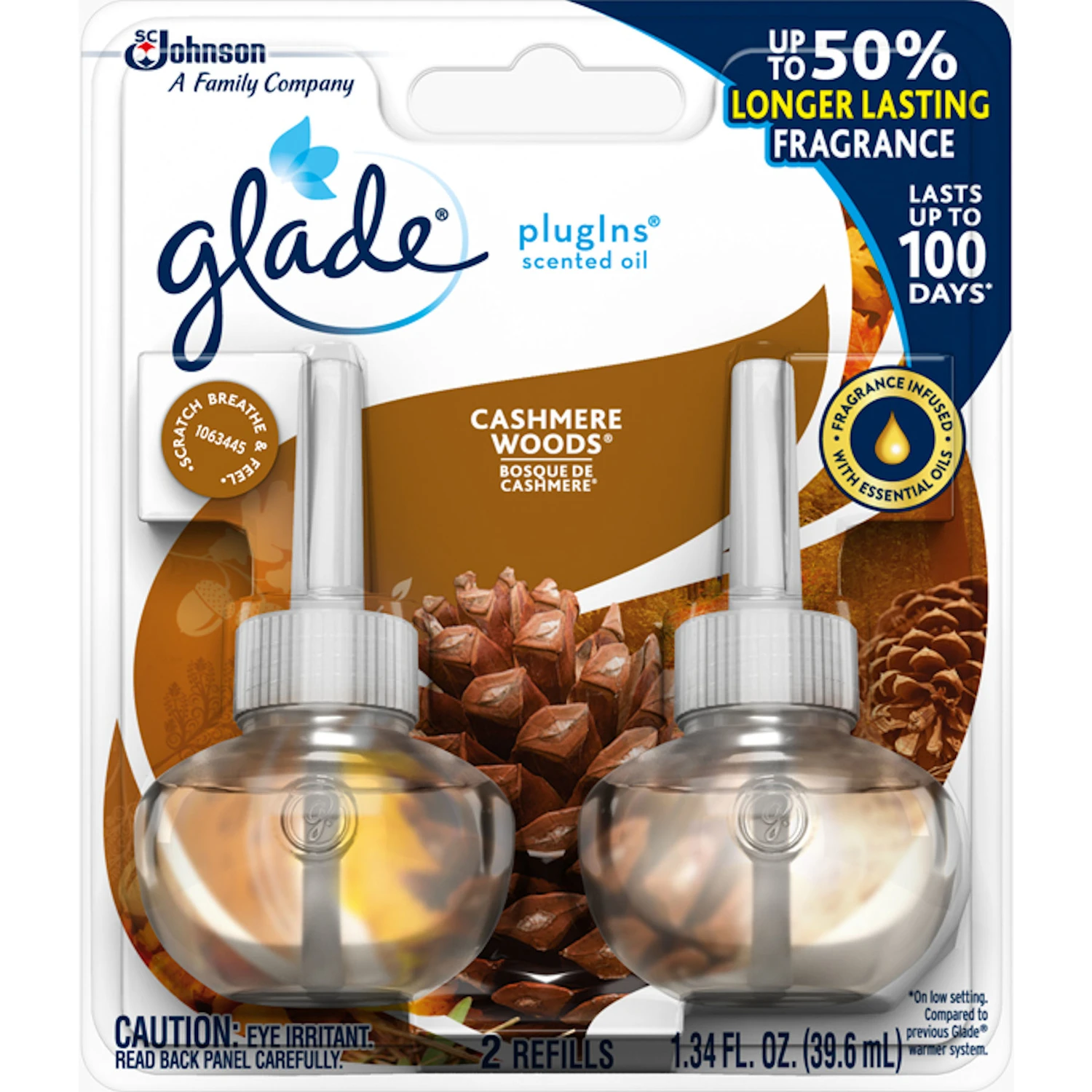 Plug Ins Scented Oil, Cashmere Woods Scent, 2-Ct.
