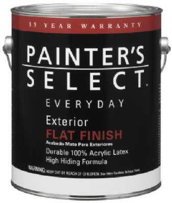 Everyday Exterior Latex House Paint, Flat Pastel Base, 1-Gal.