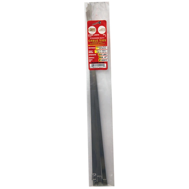 Tool City 14.2 in. L Stainless Steel Cable Tie 5 pk