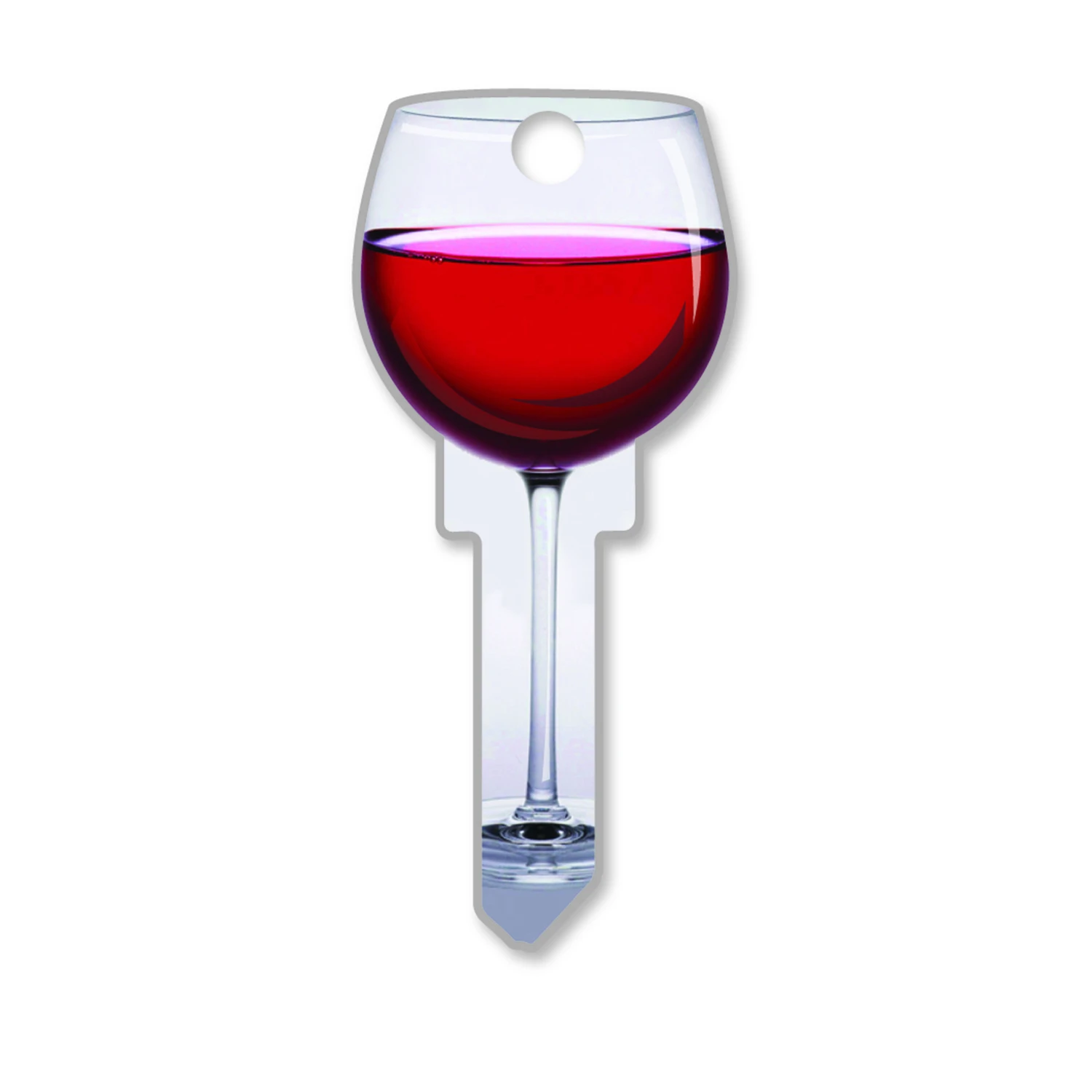 Decorative House Key Blank, Red Wine Design, Kw11 For Kwikset & Schlage