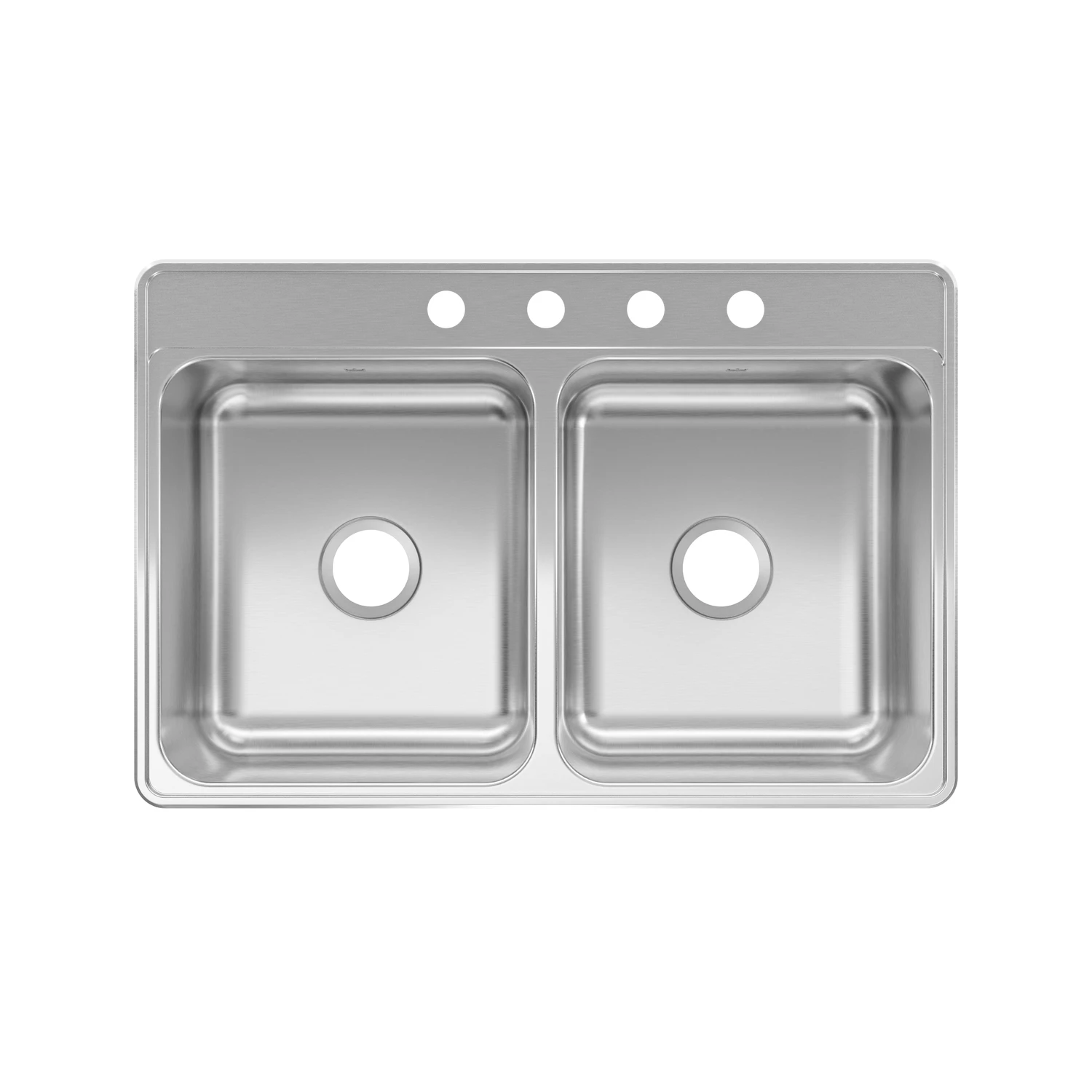 Stainless Steel Top Mount 33 In. W X 22 In. L Double Bowl Kitchen Sink