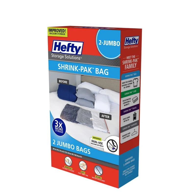 Shrink-Pak Clothes Storage Bags, Jumbo, 2-Pk.