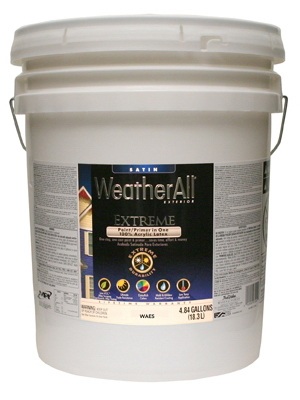 Premium Extreme Exterior Paint/primer In One, Pastel Base Satin, 5 Gallons