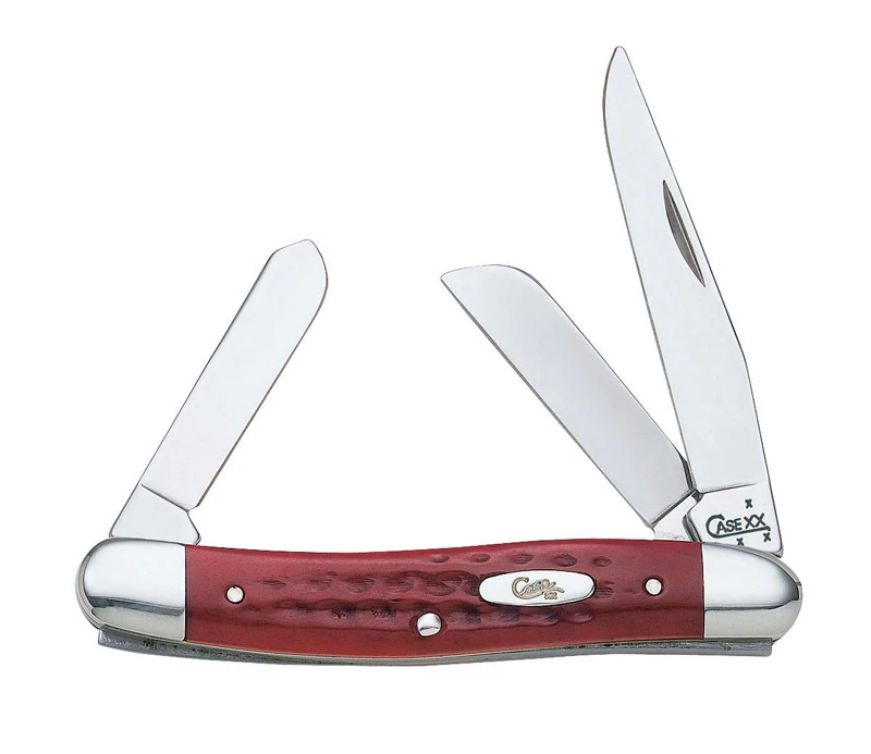 Pocket Worn Old Red Bone Corn Cob Jig Medium Stockman Knife