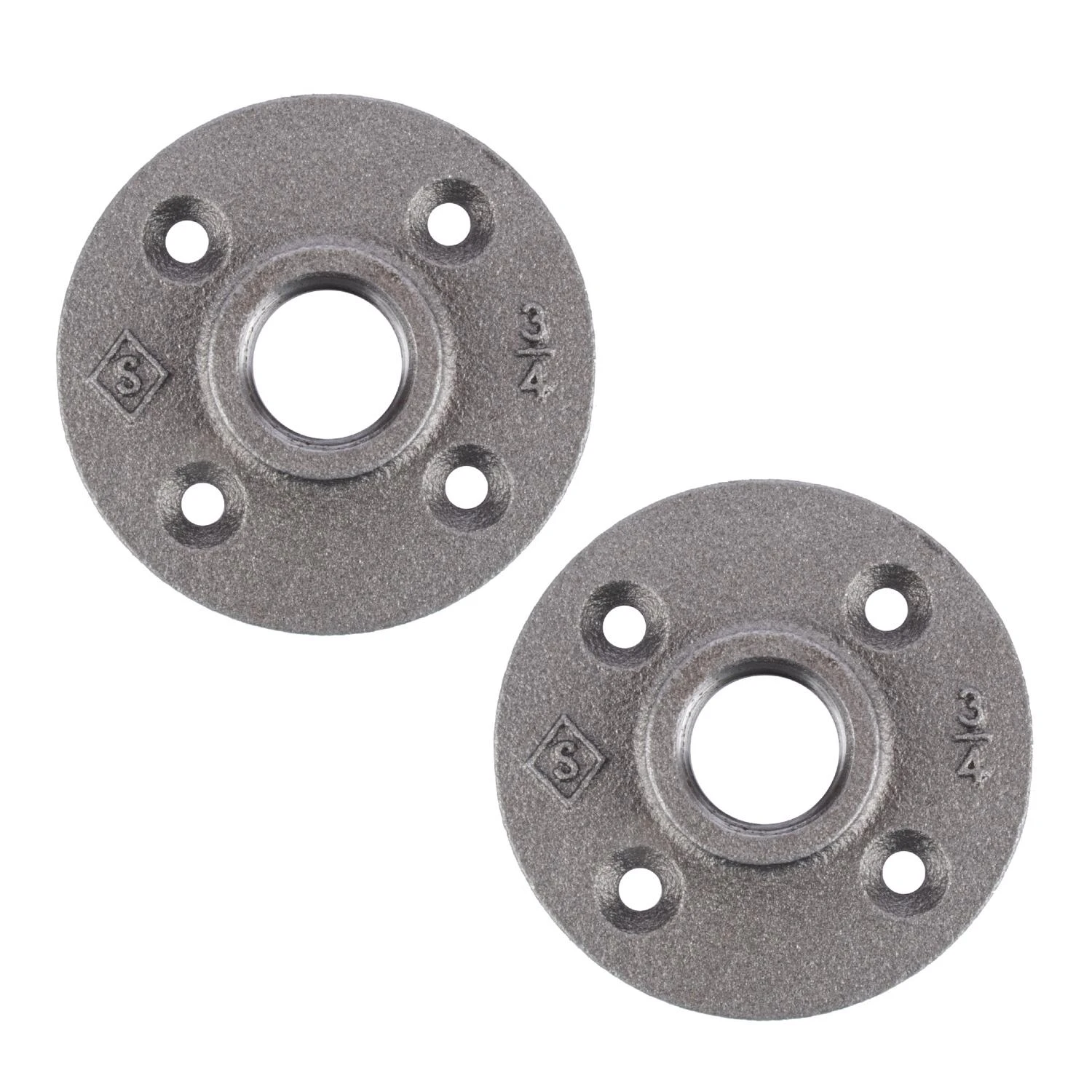 Black Pipe Flange, 3/4 In., 2-Pk.