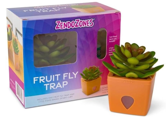 Fruit Fly Trap, Serene Sandy Design with 1.7 oz. ZendoLure