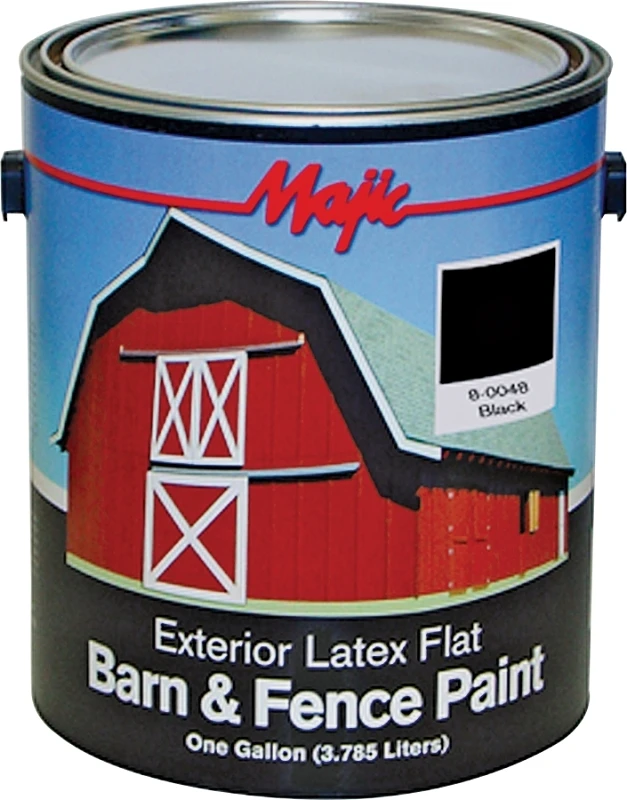 Town & Country Barn & Fence Paint, Flat Latex, Black, Gallon