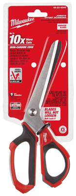 9.5 In. Iron Carbide Smooth Offset Jobsite Scissors Model 48-22-4040