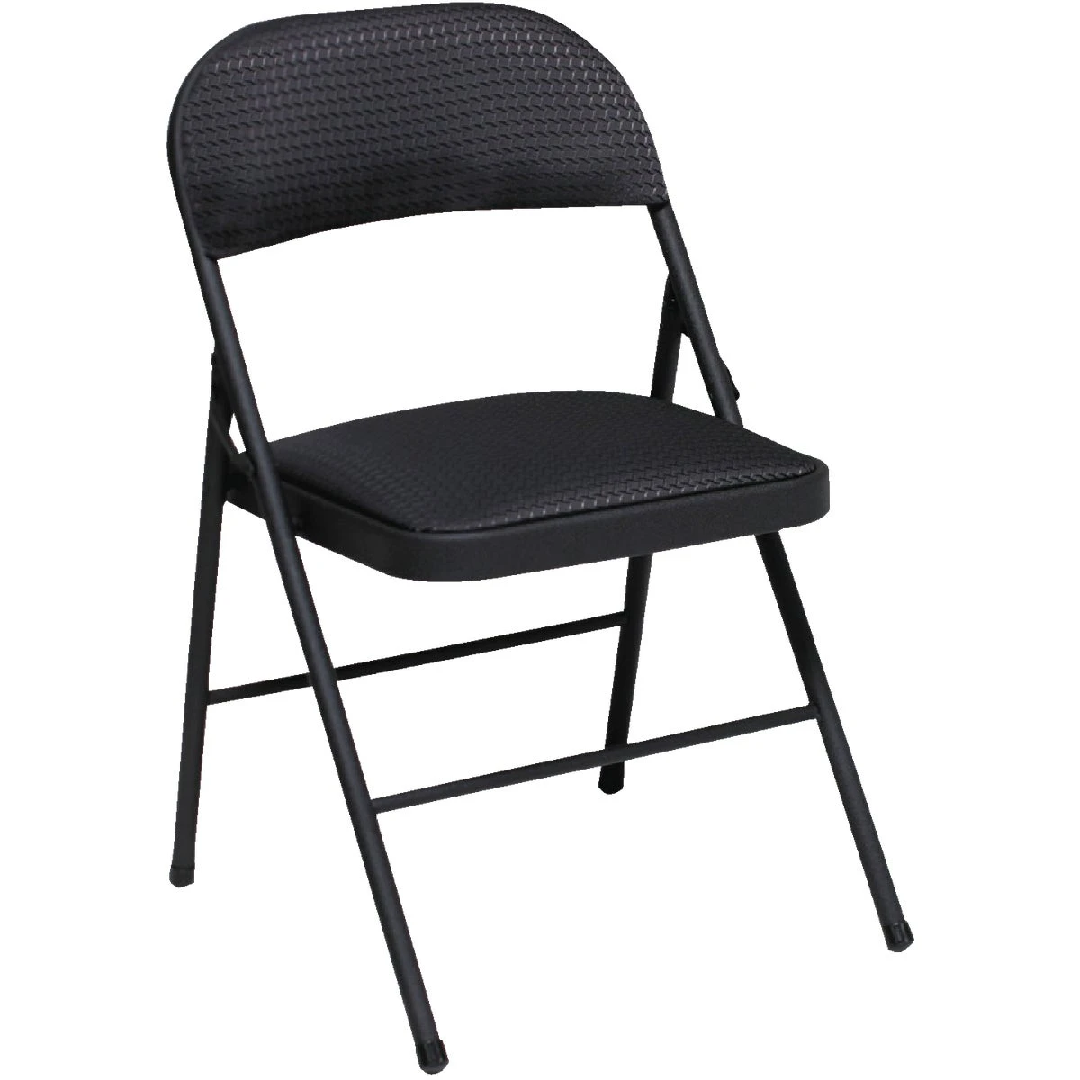 Deluxe Folding Chair, Padded Seat & Back, Black