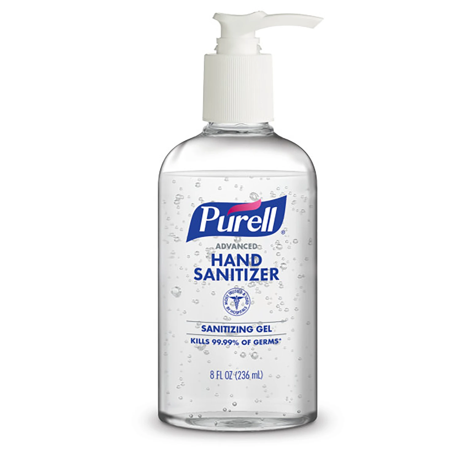 Unscented Gel Advanced Hand Sanitizer 8 Oz Pump Bottle