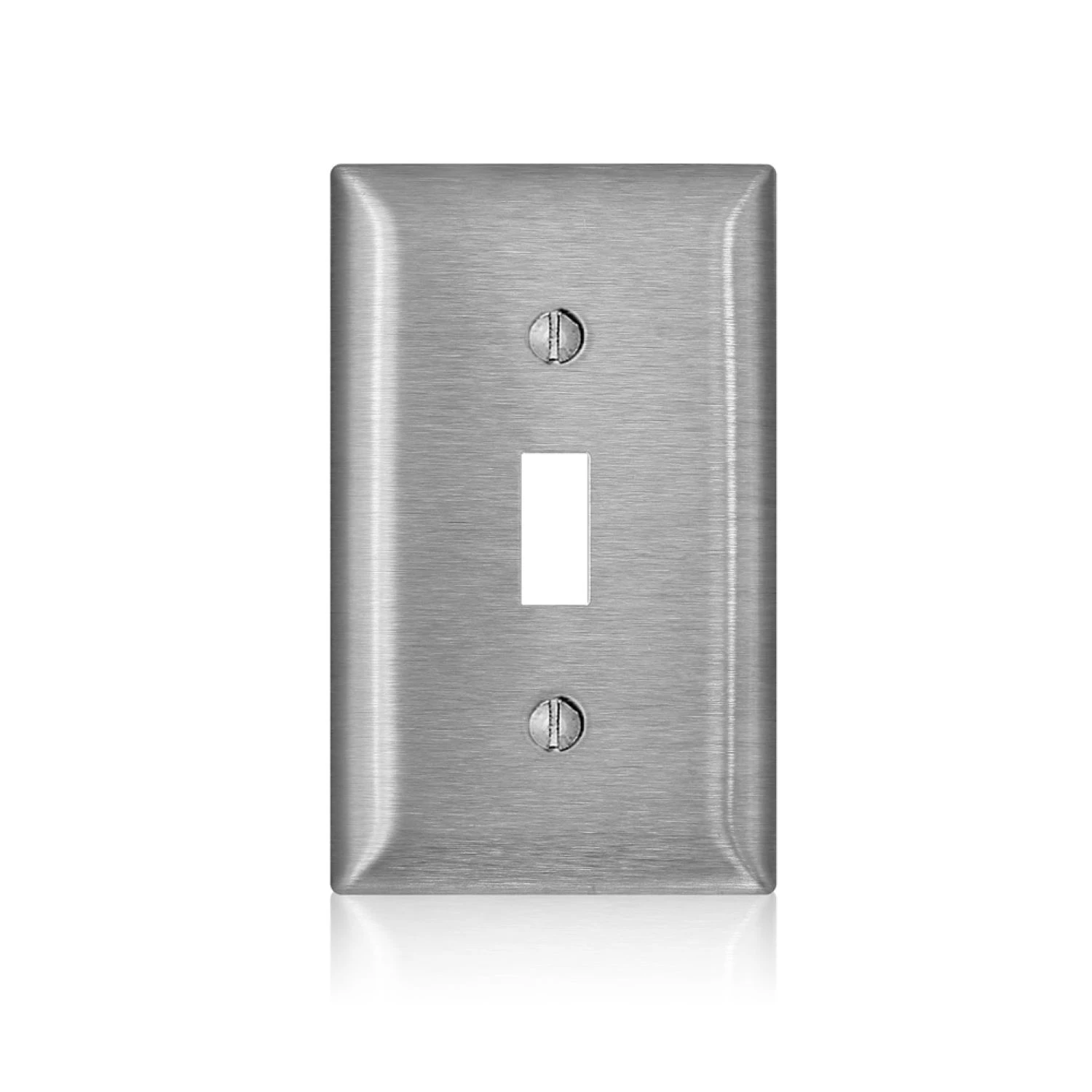 Leviton 3004828 C-Series Stainless Steel 1 Gang Metal Toggle Wall Plate