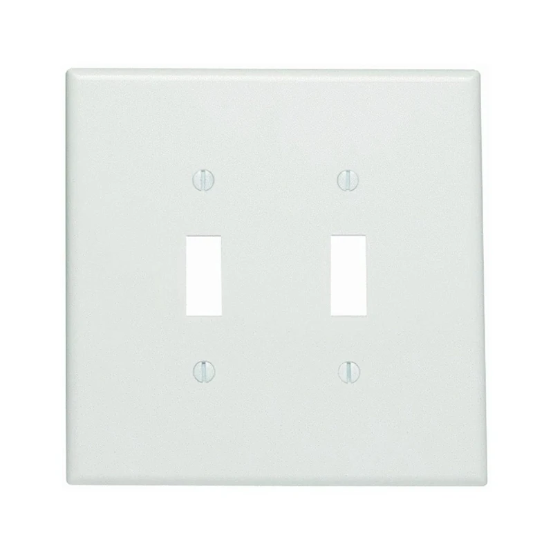 2-Gang Jumbo Toggle Wall Plate, White