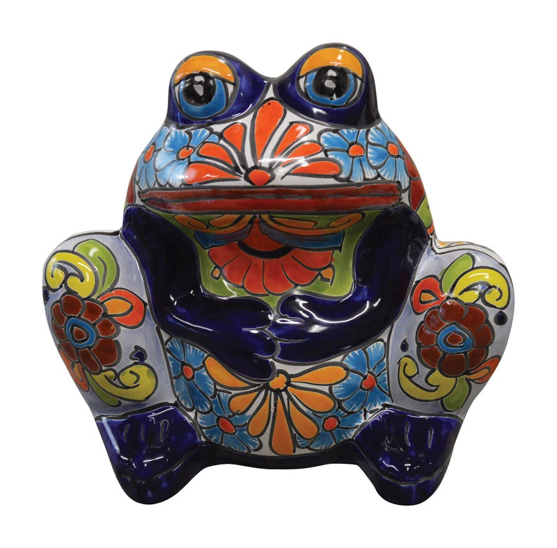 Avera Products Talavera 10 in. H x 11 in. W Ceramic Talavera Planter Assorted