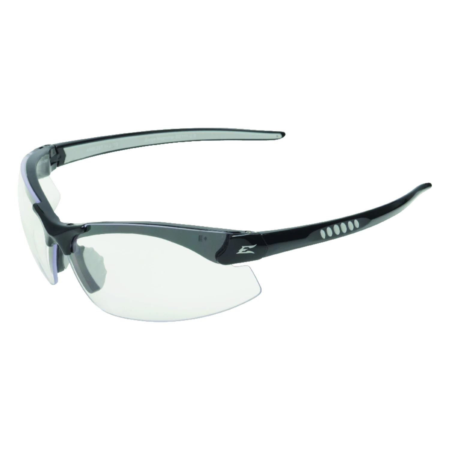 Zorge G2 Gloss Black Frame Safety Glasses Clear Lenses Model Dz111-g2