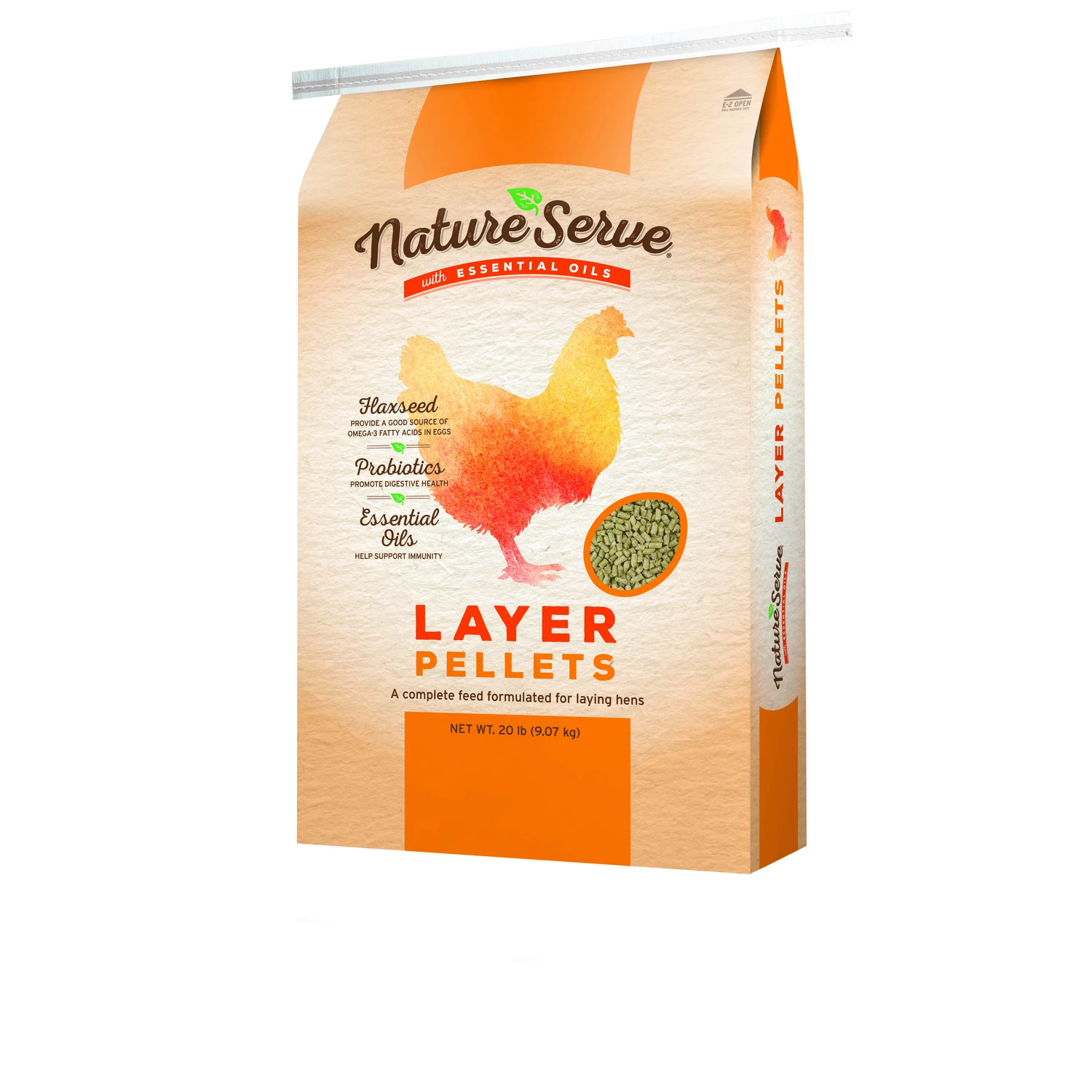Laying Hens Feed Pellets with Essential Oils, 20 Lbs.