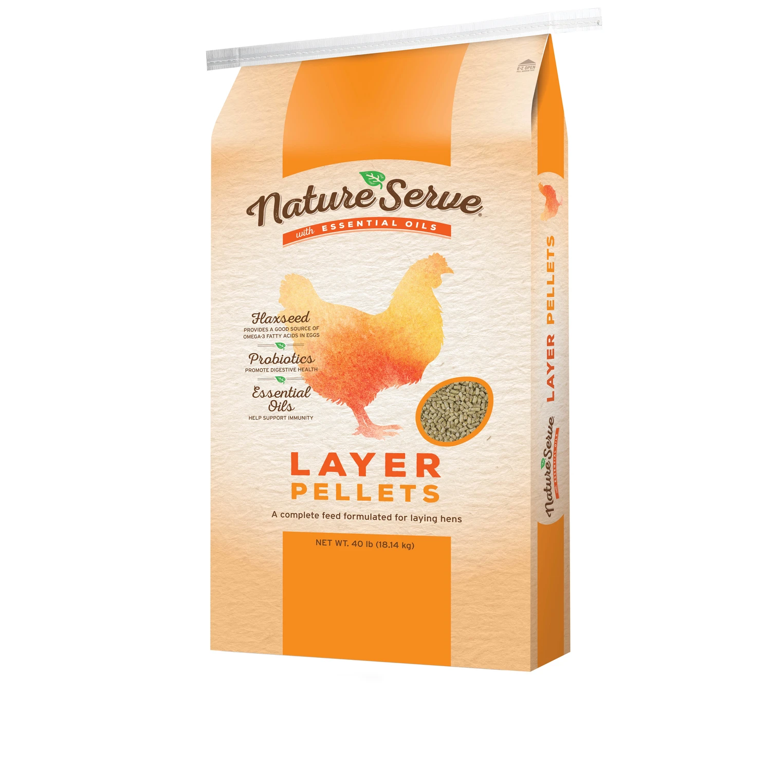 Laying Hens Feed Pellets with Essential Oils, 40 Lbs.