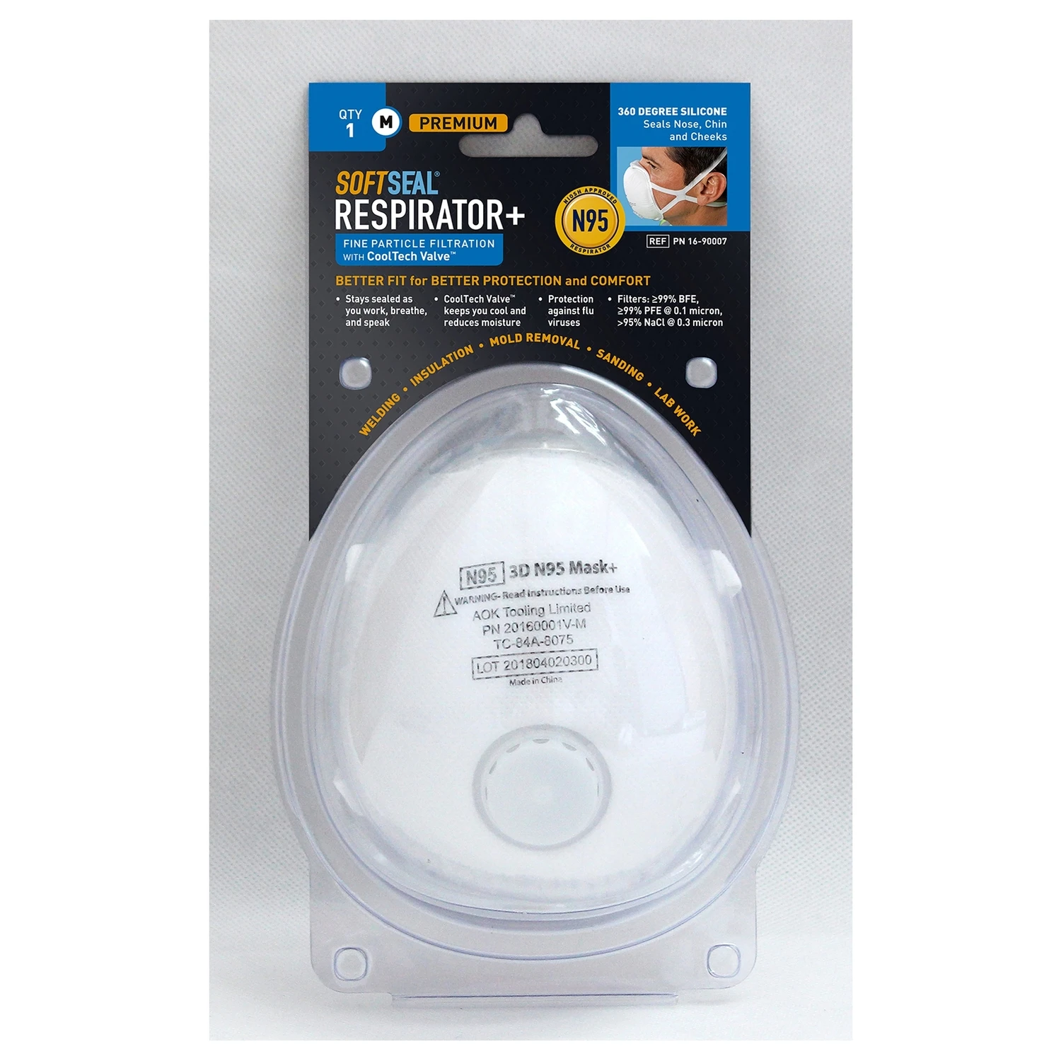 N95 Valved Safety Mask, M