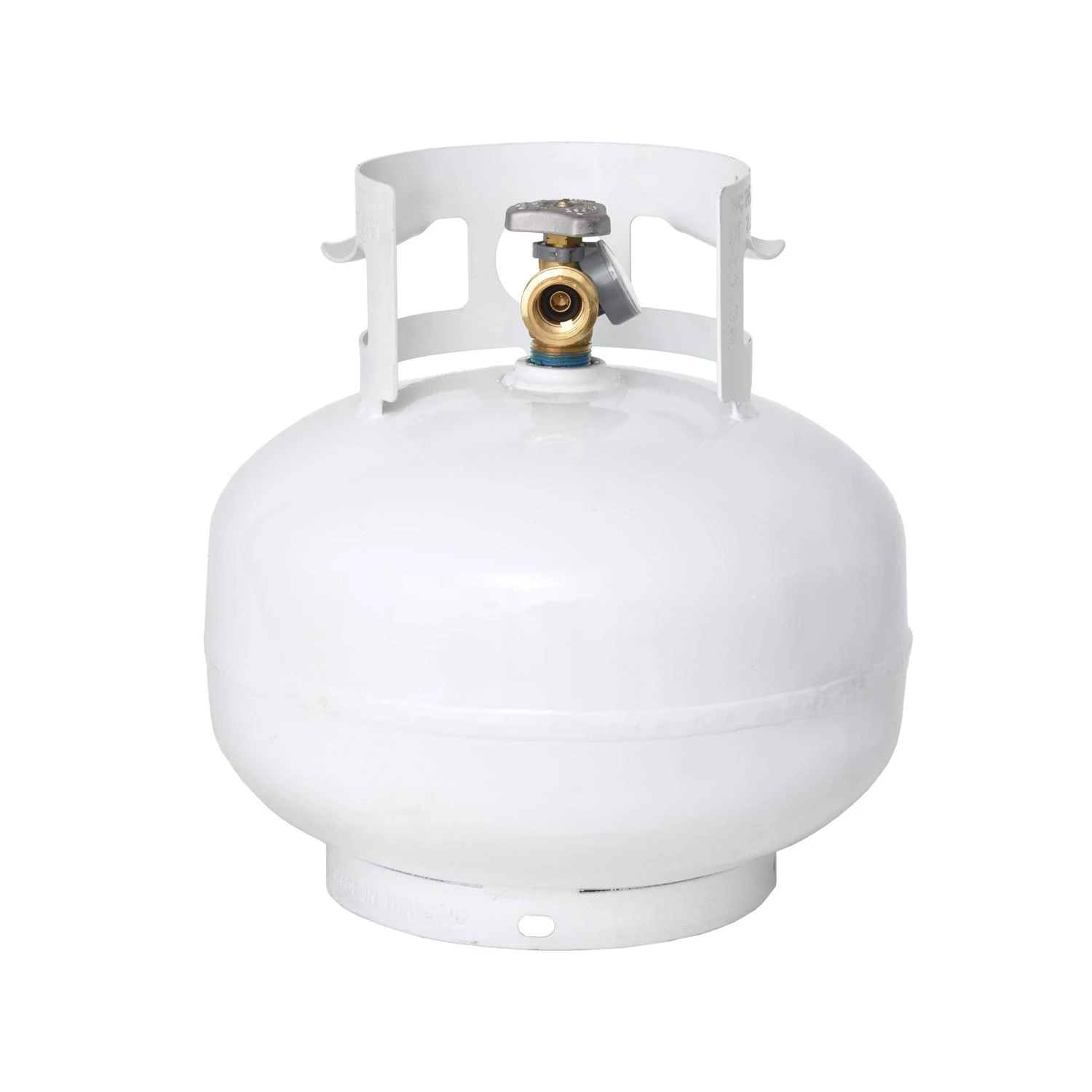 11 Lb. Squatty LP Tank Cylinder, OPD Valve & Gas Gauge, Steel.