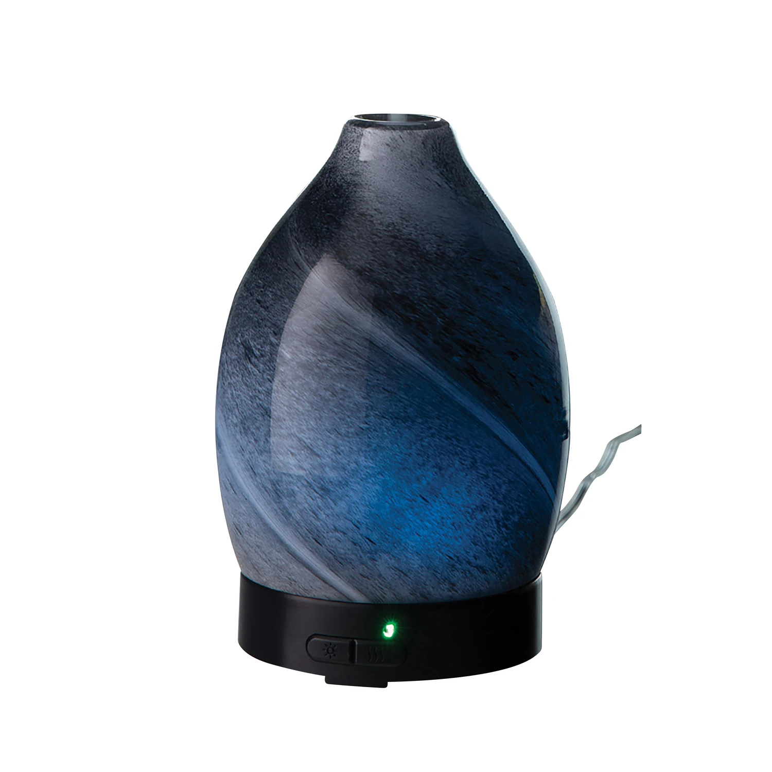9.3 In. H X 4.9 In. W X 4.9 In. L Marbled Black Ceramic Ultrasonic Essential Oil Diffuser