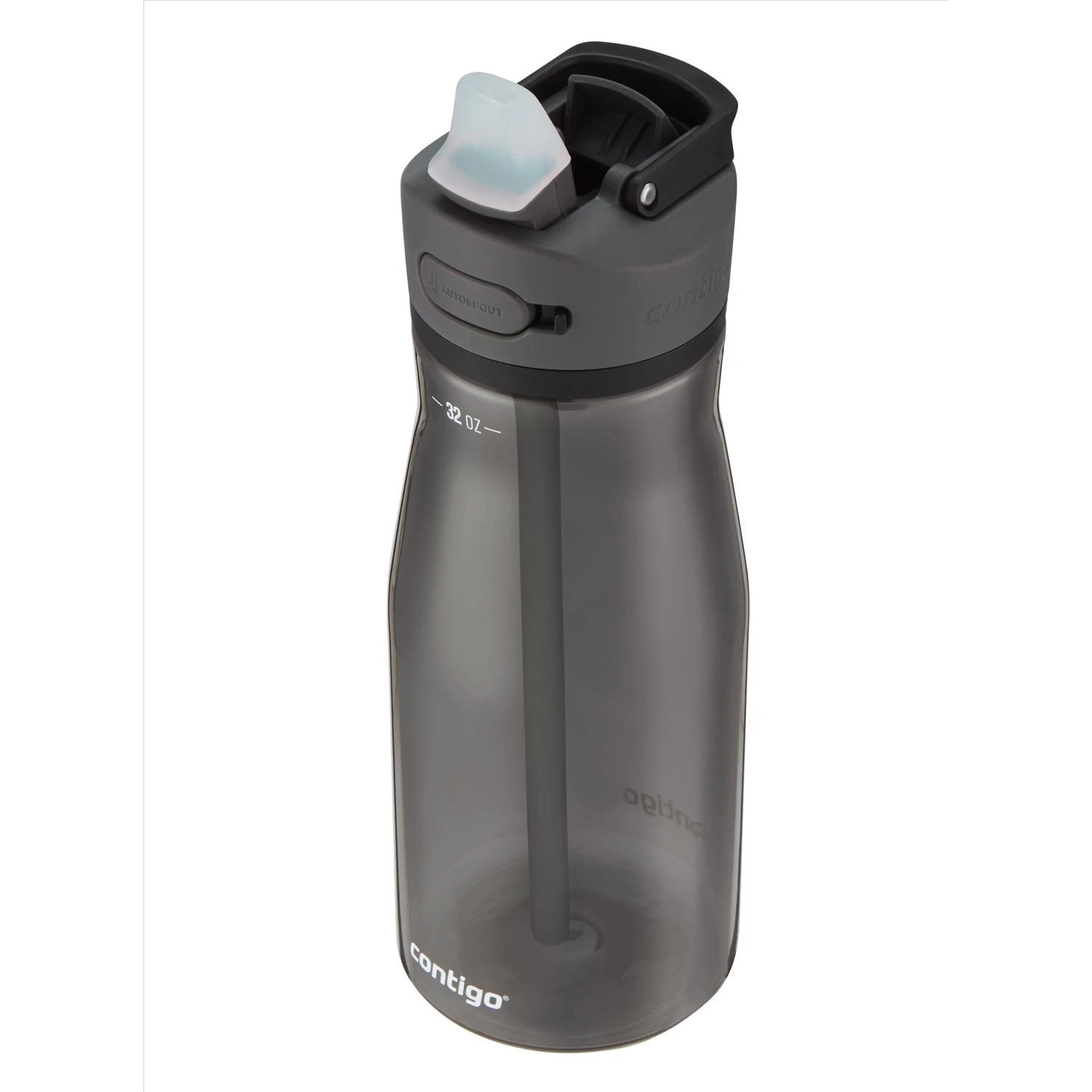 Plastic Water Bottle, Autospout Lid, Dark Licorice, 24 oz.