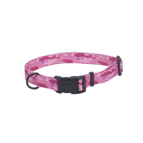 Coastal Pet Adjustable Pink Camouflage Dog Collar 1 Inch Width 14 To 20 Inch Length