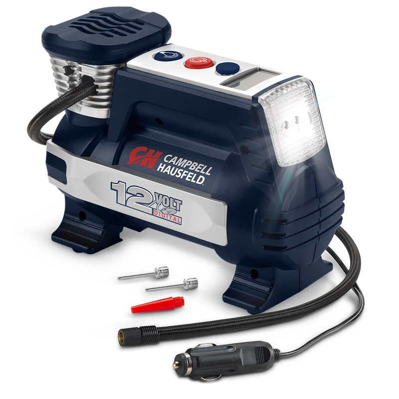 12-Volt Tire Inflator, Digital Programming, LED Light