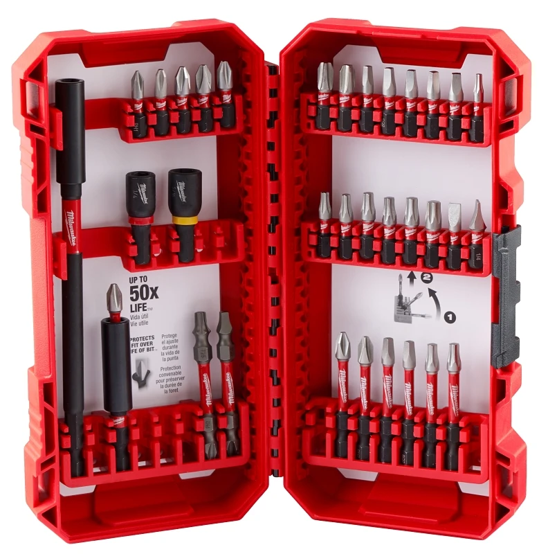 Shockwave Impact Duty Drill And Driver Bit Set Alloy Steel 34 Pieces