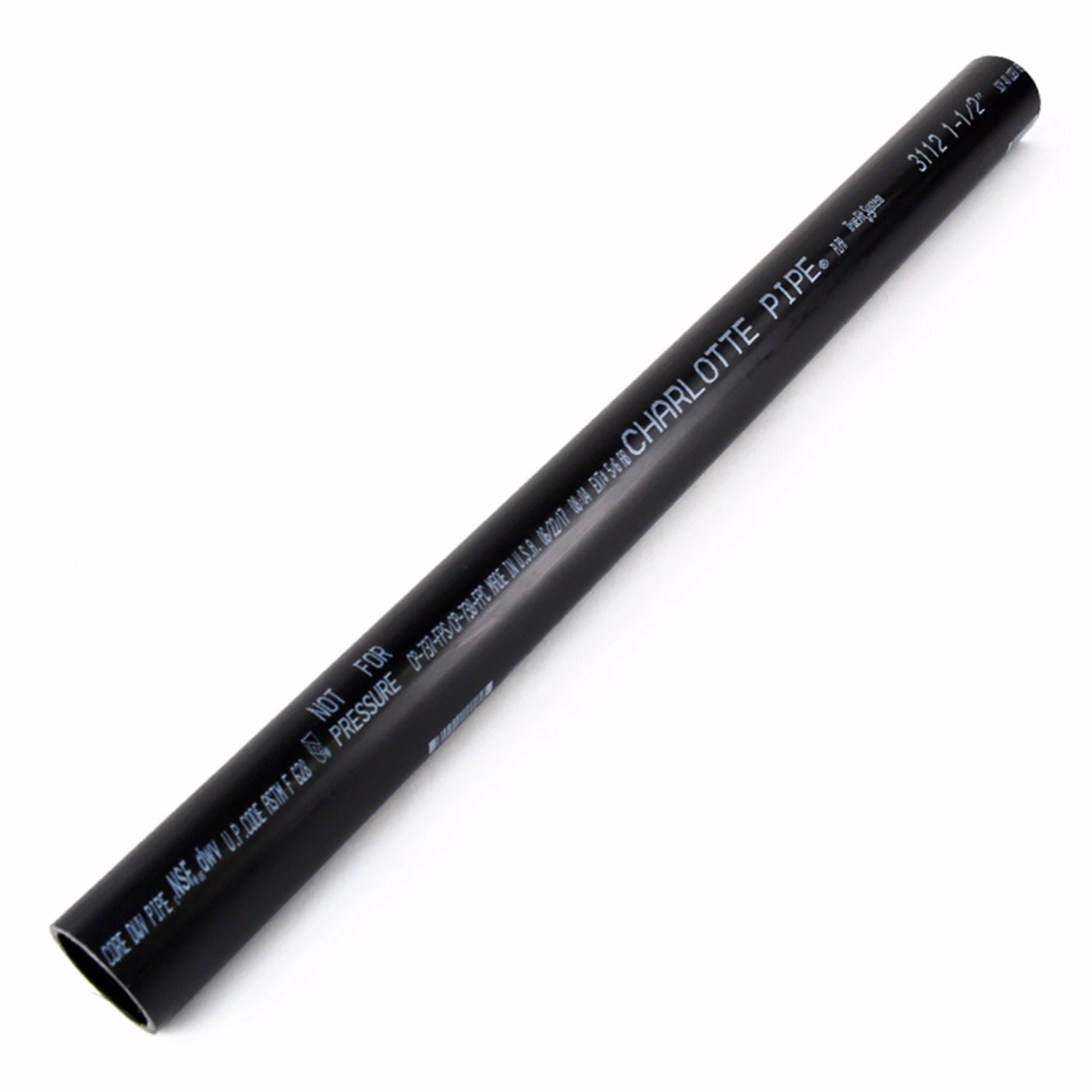 Schedule 40 ABS Pipe, Foam Core, 1-1/2 In. x 2 Ft