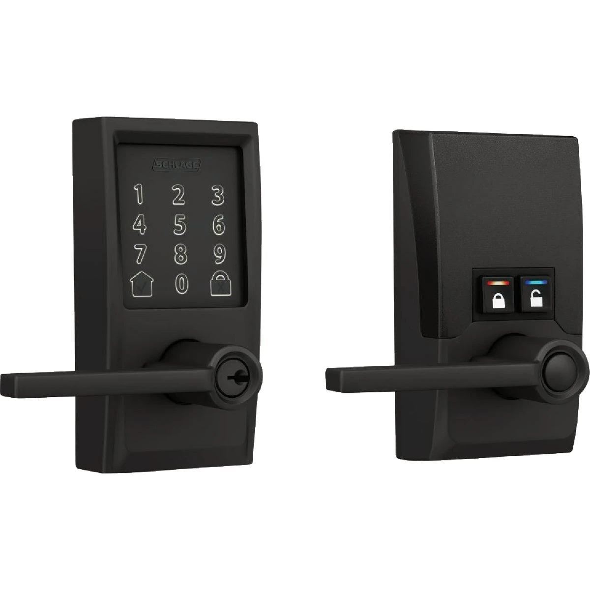 Encode Smart Wi-Fi Entry Door Lock, Century Lever, Matte Black