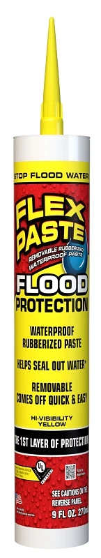 Flex Paste Flood Protection Removable Rubber Paste, Yellow, 9 oz. Cartridge