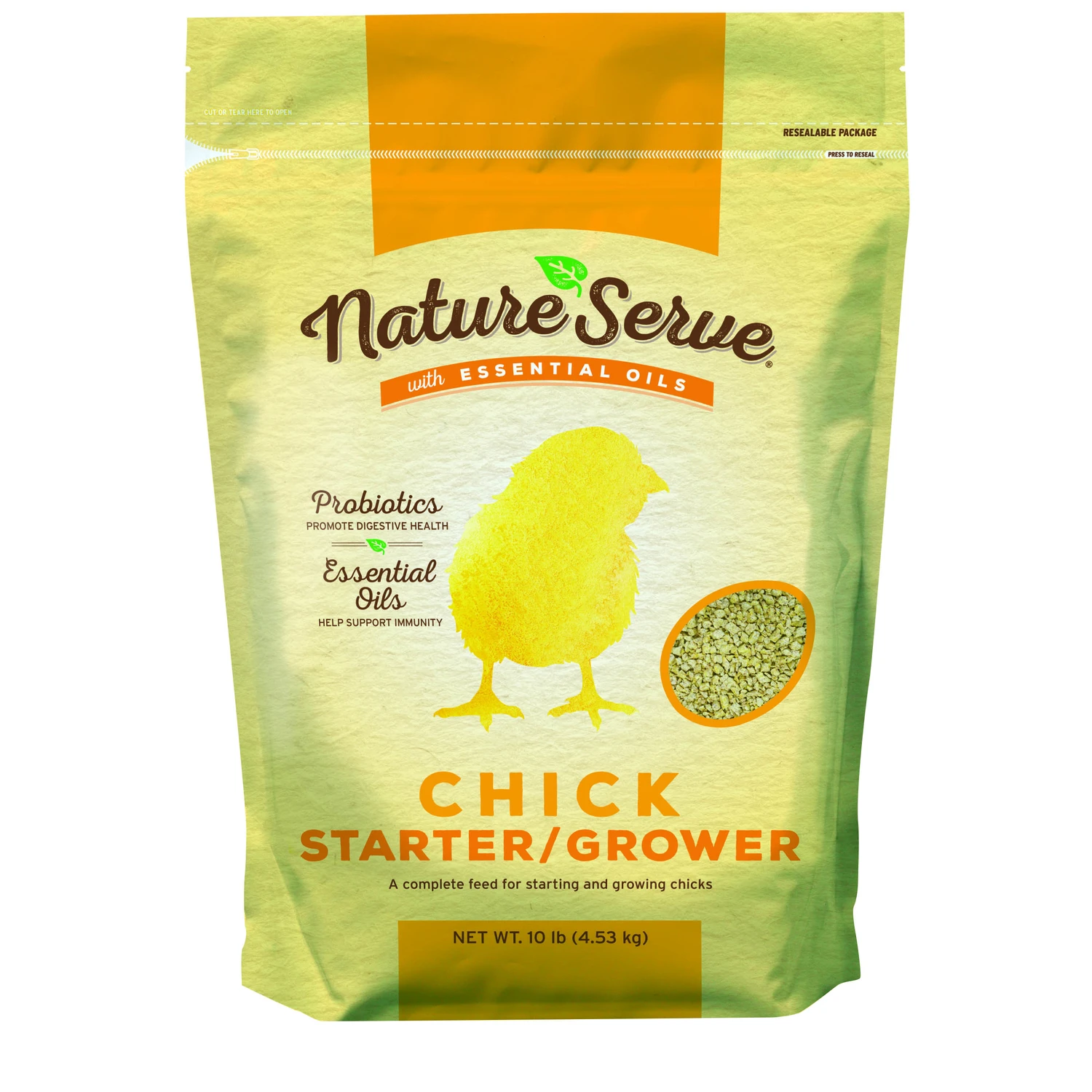 Chick Starter Grower Feed with Essential Oils, 10 Lbs.