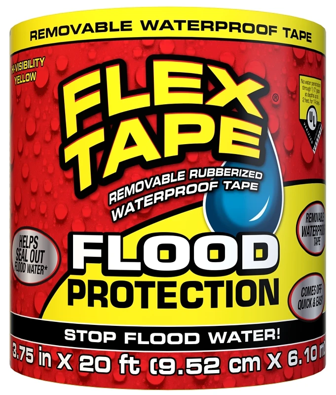 Flex Tape Flood Protection Removable Tape, Yellow 3.75 In. x 20 Ft.