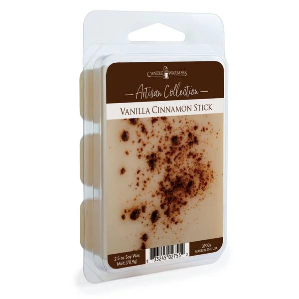 Artisan Wax Melt, Vanilla Cinnamon Stick Scent, 2.5 oz.