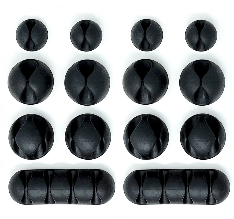 Cable Clips Organizers, Assorted Sizes, 14-Pk.