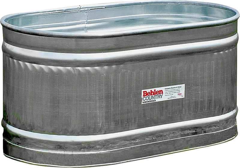 Stock Tank, Galvanized, 2 x 2 x 4 Ft., 100 Gallons