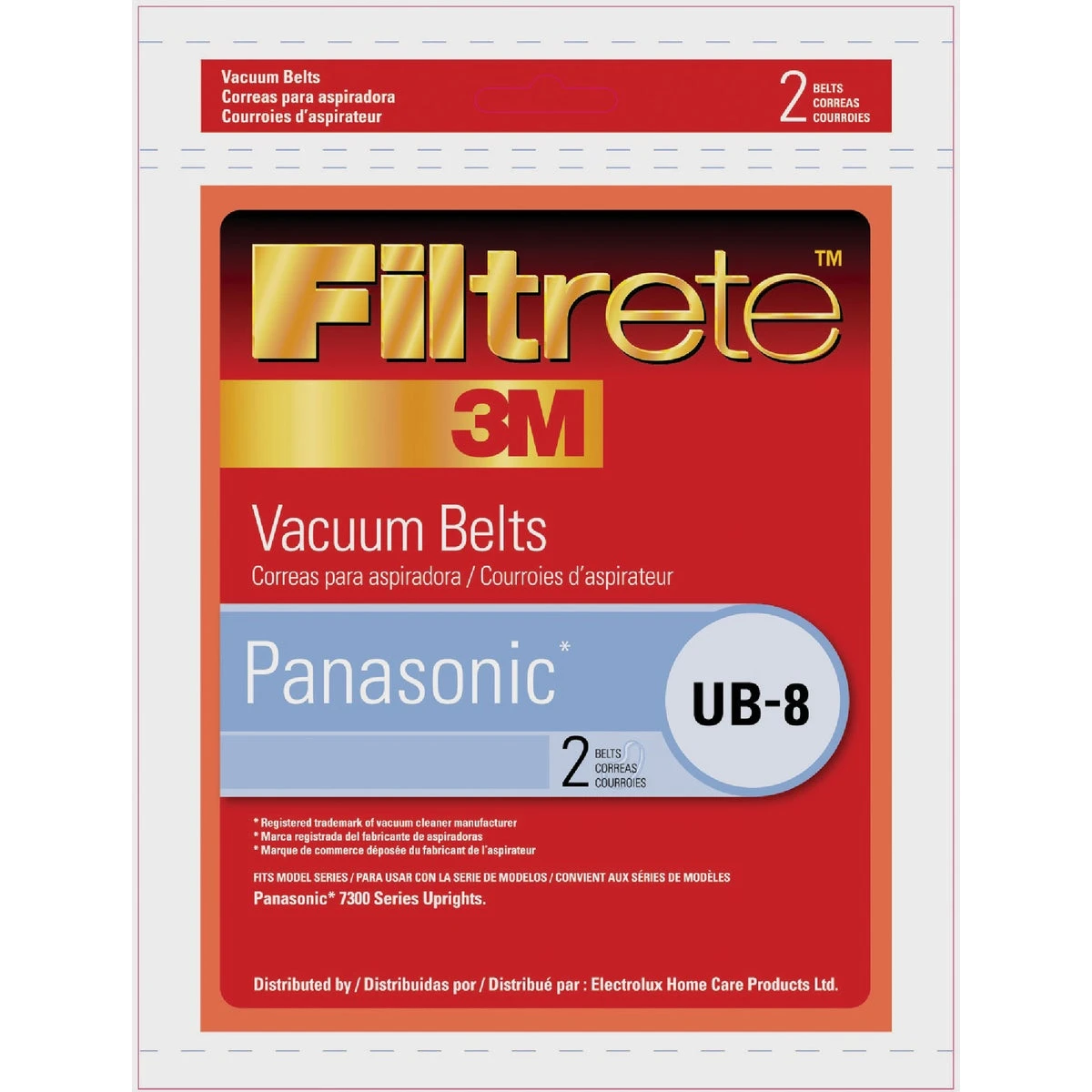 Panasonic Filtrete Vacuum Cleaner Belts, Style UB, 2-Pk.