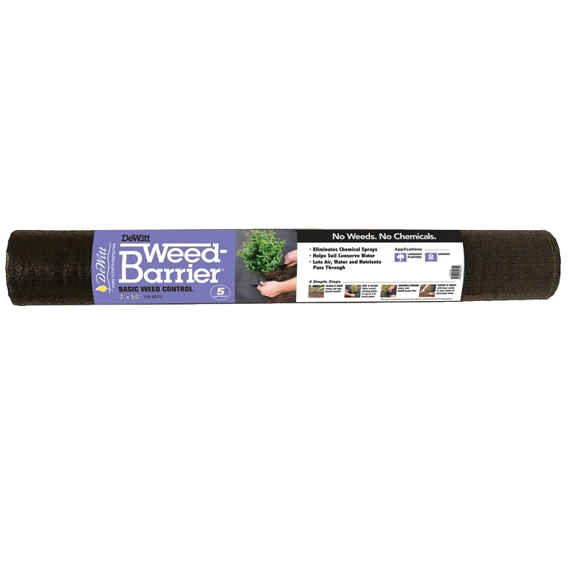 Weed Barrier Weed Control Landscape Fabric, 3 x 50 Ft.