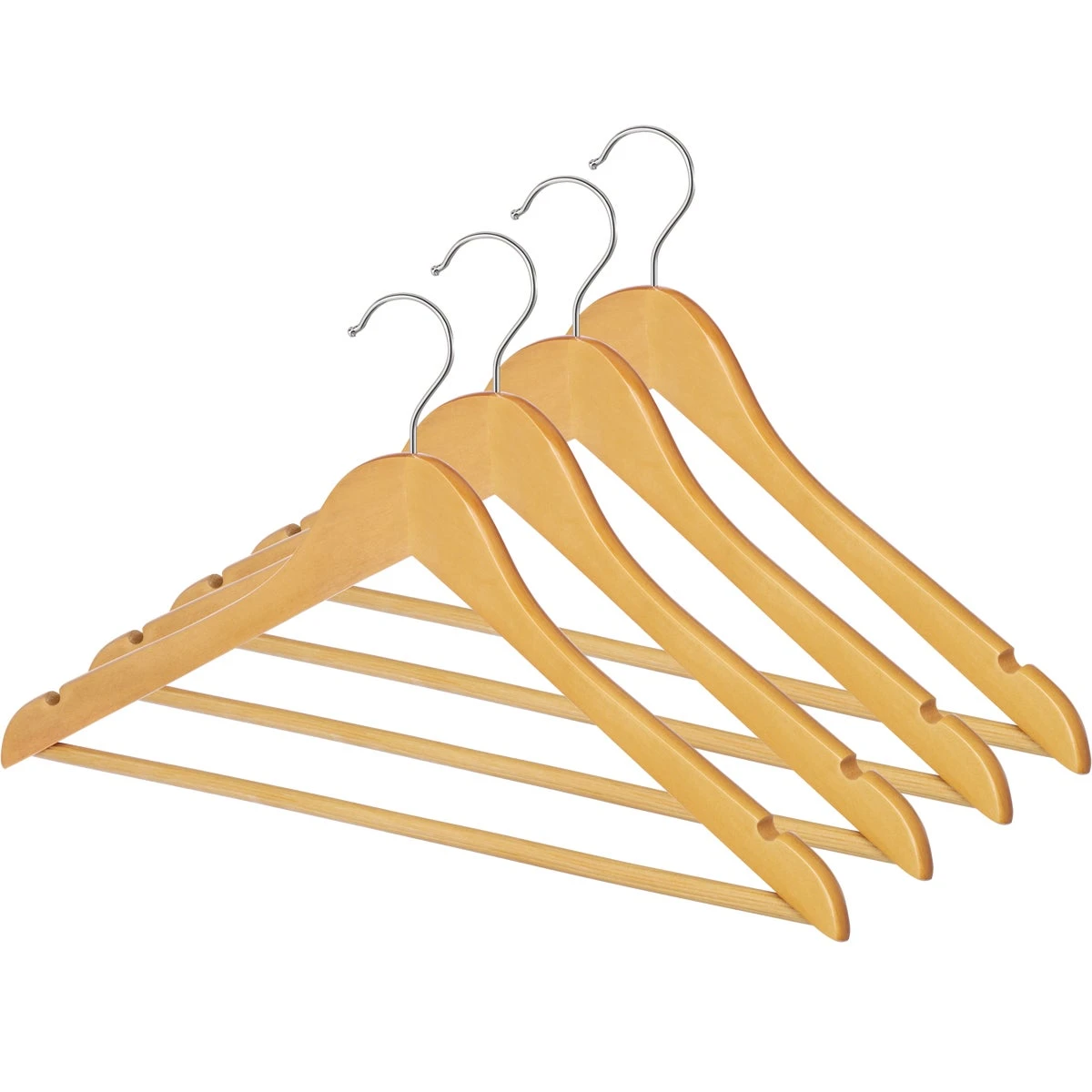 Wood Suit Hangers, 4-Pk.