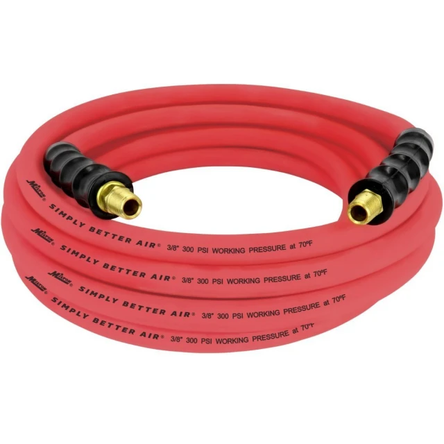 Air Tool Rubber Hose, Ultra Lightweight, 1/4 In. NPT x 25 Ft.