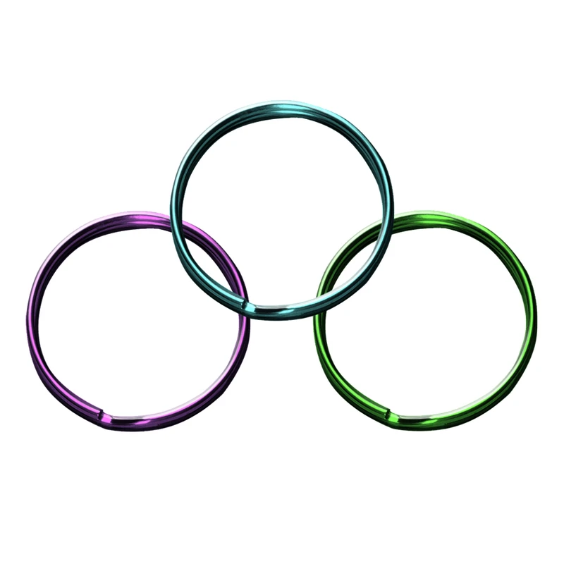 Split Key Rings, Assorted Pastel Colors, 3-Pk.