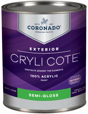 C2.34.4 1 Quart Semi-gloss Deep Base 100% Acrylic Exterior Paint