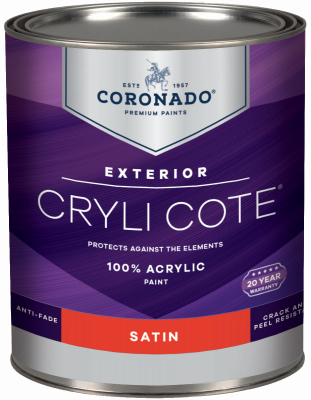 Cryli-cote Qt Satin Tint Base 100% Acrylic Exterior Paint