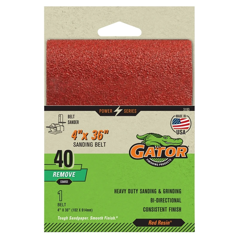 Sanding Belt, 40 Grit, 4 x 36 In.