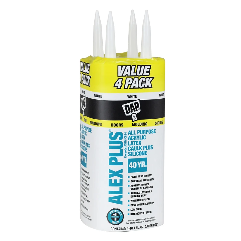 DAP Alex Plus White Acrylic Latex All Purpose Caulk 10.1 oz.