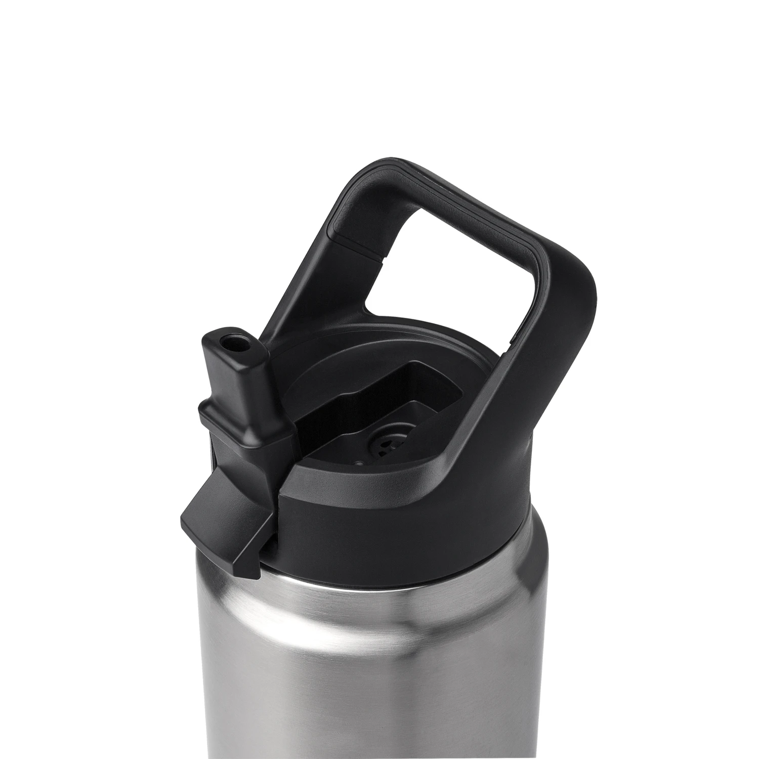 Rambler Bottle Straw Cap Black Bpa Free For Outdoor Adventures