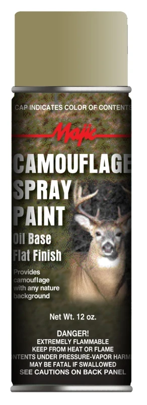 Camouflage Spray Paint, Flat Finish, Desert Tan, 12 Ounce Can