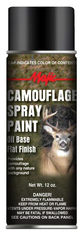 Camouflage Spray Paint, Flat Black, 12 Ounce Can, Model 8-20851-8